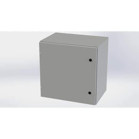 Saginaw Control & Engineering 1/4 Turn Latch Electrical Enclosures, 24 in H, 16 in D, 24 in W, NEMA 3R, 4, 12, 13, Carbon Steel SCE-24EL2416LP